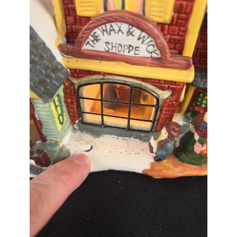 Vintage Santa's Workbench The Wax & Wick Shoppe Christmas Village Tested Working